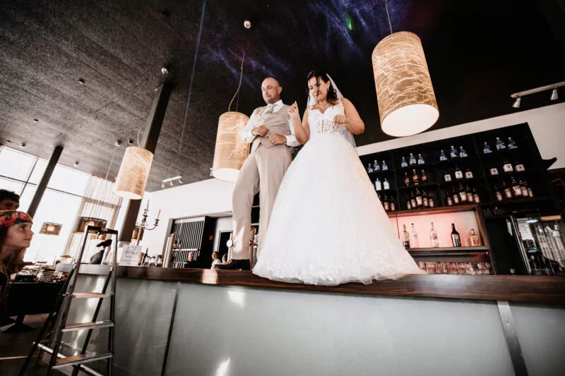 Hochzeitsparty von Isabelle und Daniel in der Pegelbar