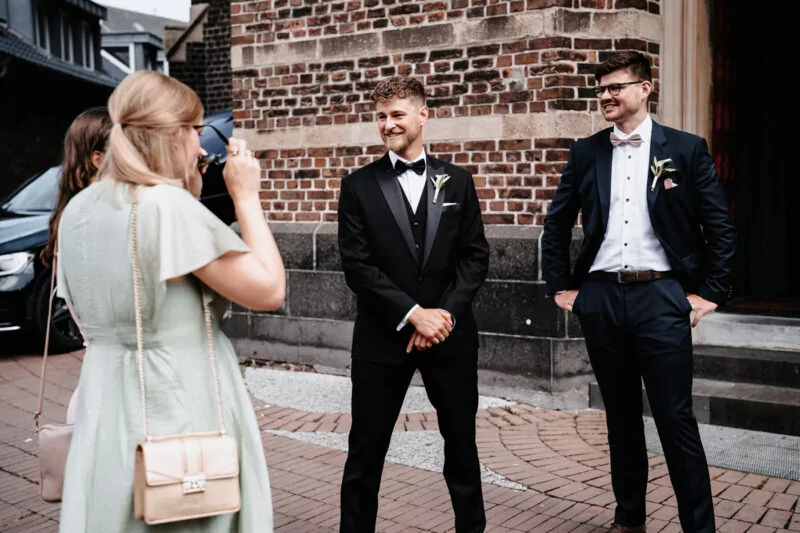Ankunft der Gäste zur Hochzeit von Laura und Steffen am Am Krickenbecker See
