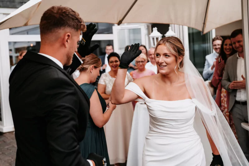 Sektempfang bei der Hochzeit von Laura und Steffen am Am Krickenbecker See