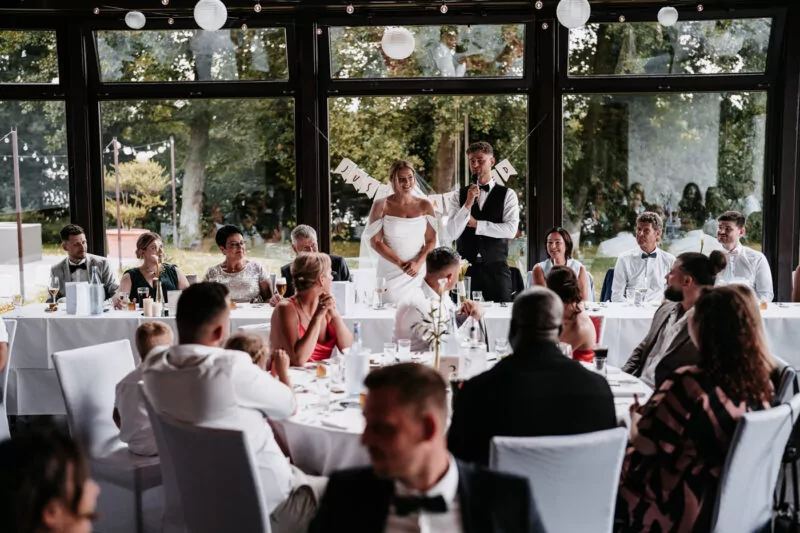 Rede auf der Hochzeit von Laura und Steffen am Am Krickenbecker See