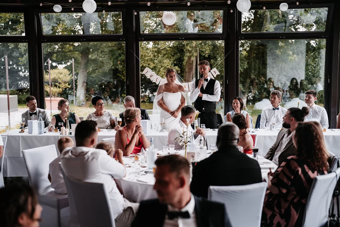 Rede auf der Hochzeit von Laura und Steffen am Am Krickenbecker See