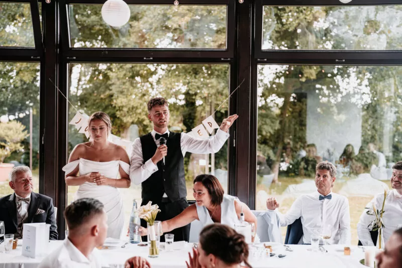 Rede auf der Hochzeit von Laura und Steffen am Am Krickenbecker See