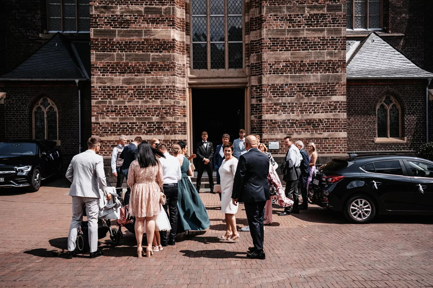 Ankunft der Gäste zur Hochzeit von Laura und Steffen am Am Krickenbecker See