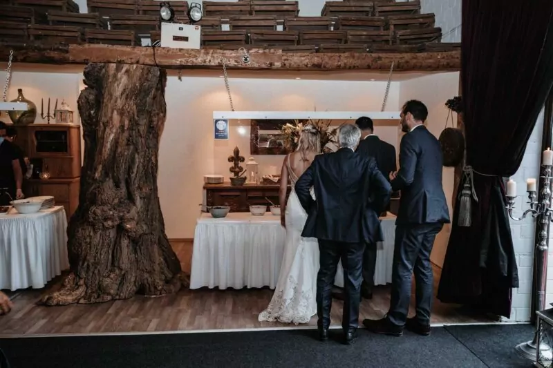 Abendessen und Buffet bei der Hochzeit von Janine und Tim auf Gut Diepensiepen