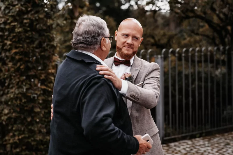 Sektempfang bei der Hochzeit von Liana und Dennis am Elisenturm