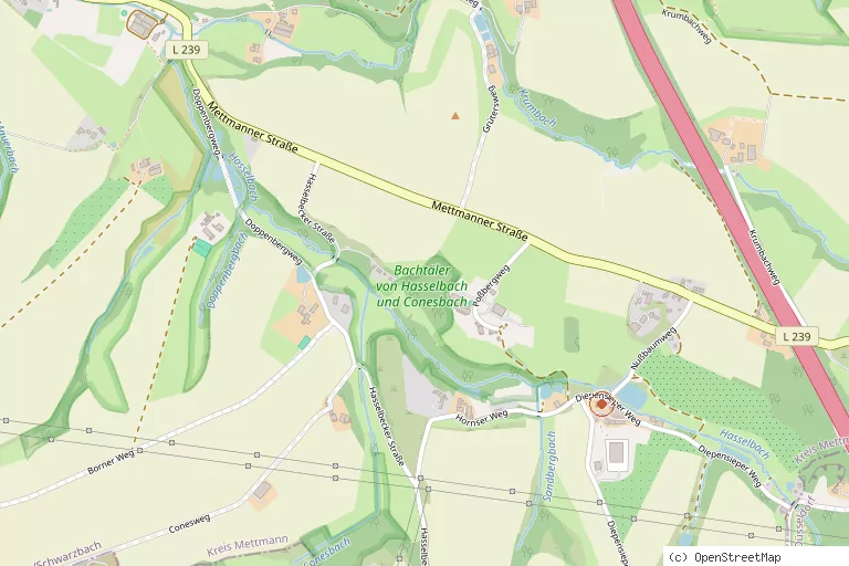 Karte: Lage von Gut Diepensiepen in Ratingen