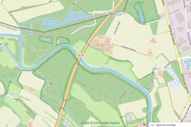 Karte: Lage von Kloster Bentlage in Rheine
